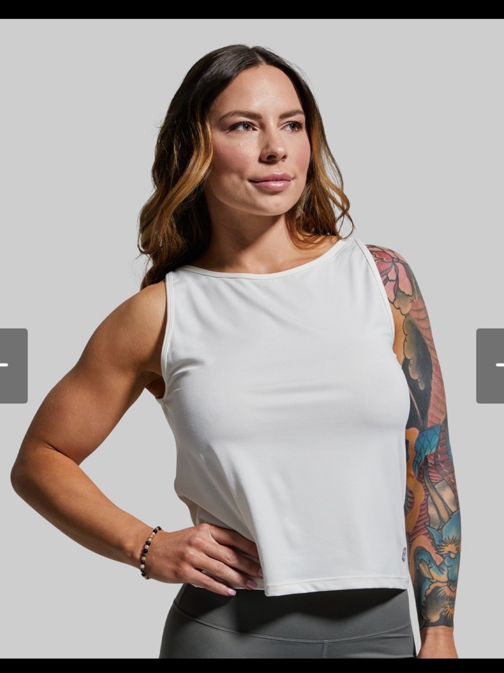 Born Primitive White Performance Crop Tank